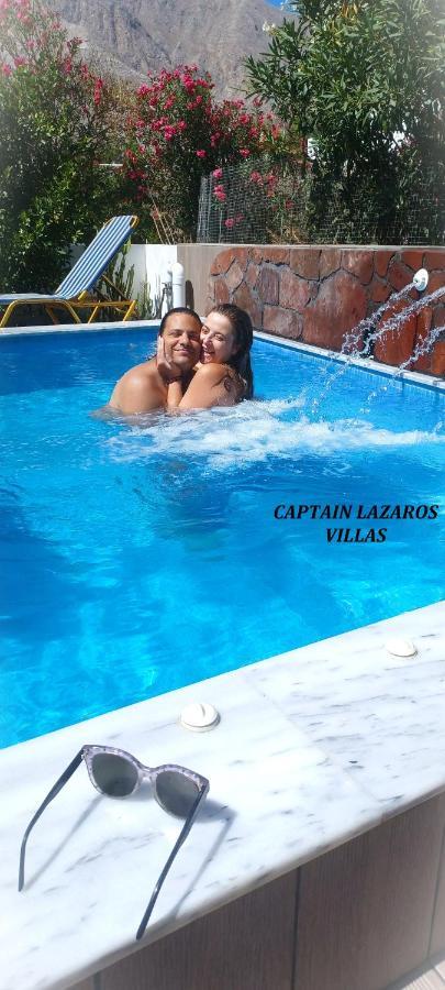 Located By The Sea One Beachfront Private Captain Lazaros Pool Villa With Loft In 750Sqm Spacious Private Plot-Jacuzzi-Sunrelax-Furnished Terace-Gazebo-Private Parking,Sleep 3 Adults And 2 Children, Just Steps From The Black Beach-Seaview Perissa  Luaran gambar