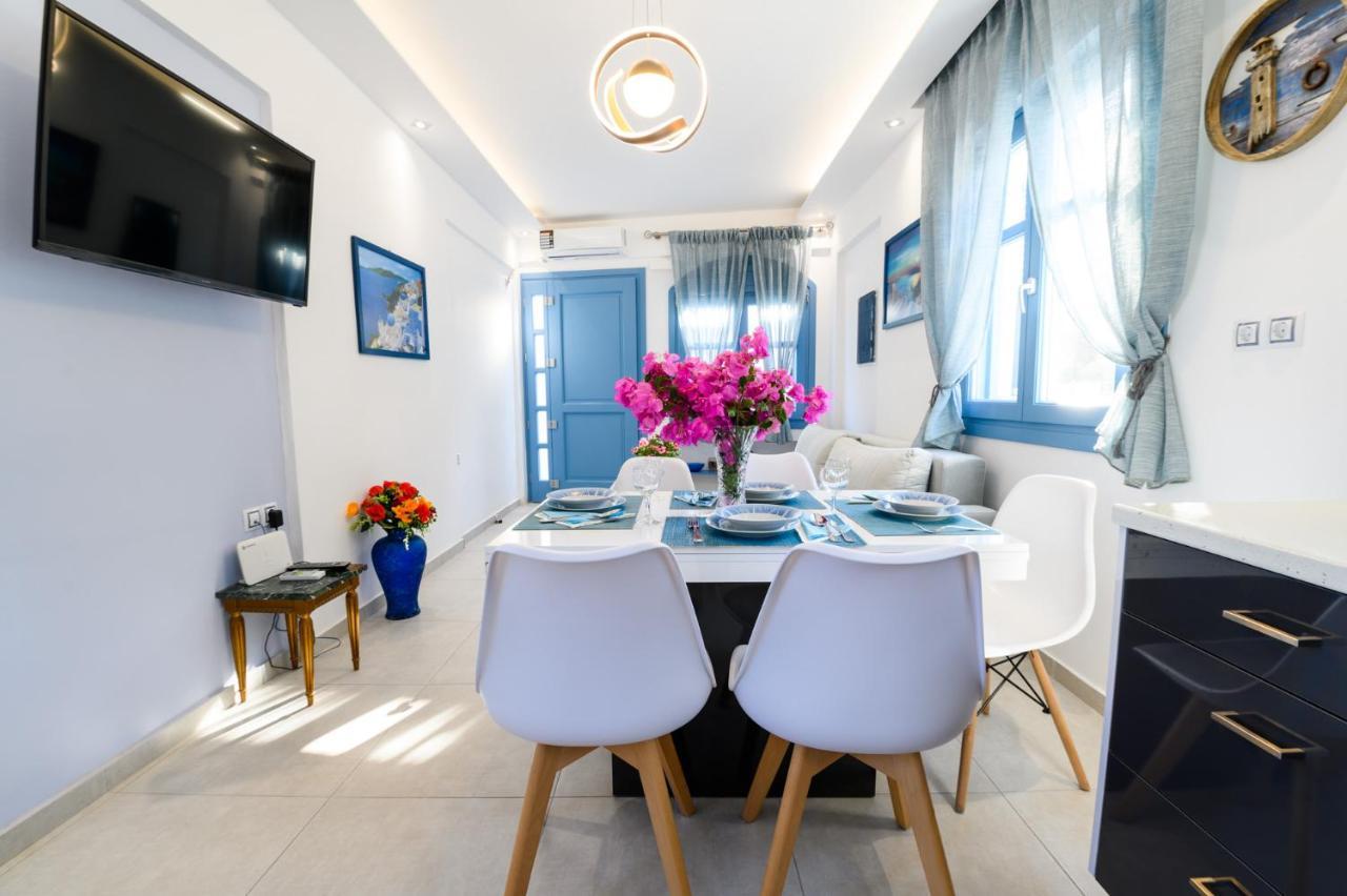 Located By The Sea One Beachfront Private Captain Lazaros Pool Villa With Loft In 750Sqm Spacious Private Plot-Jacuzzi-Sunrelax-Furnished Terace-Gazebo-Private Parking,Sleep 3 Adults And 2 Children, Just Steps From The Black Beach-Seaview Perissa  Luaran gambar